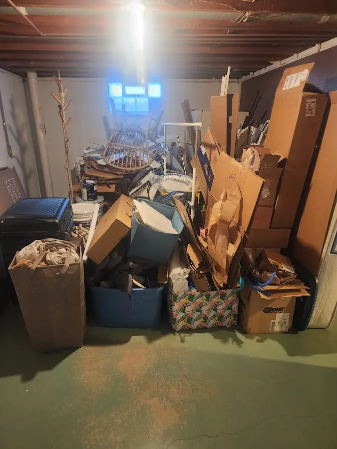 Roll-off dumpster container at job site for Yard Waste Dumpster Rental in Covedale